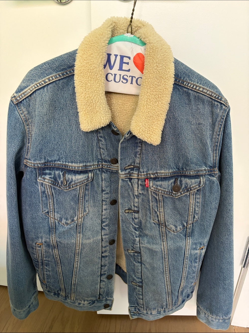 Levi's Blue Denim Sherpa-Lined Jacket